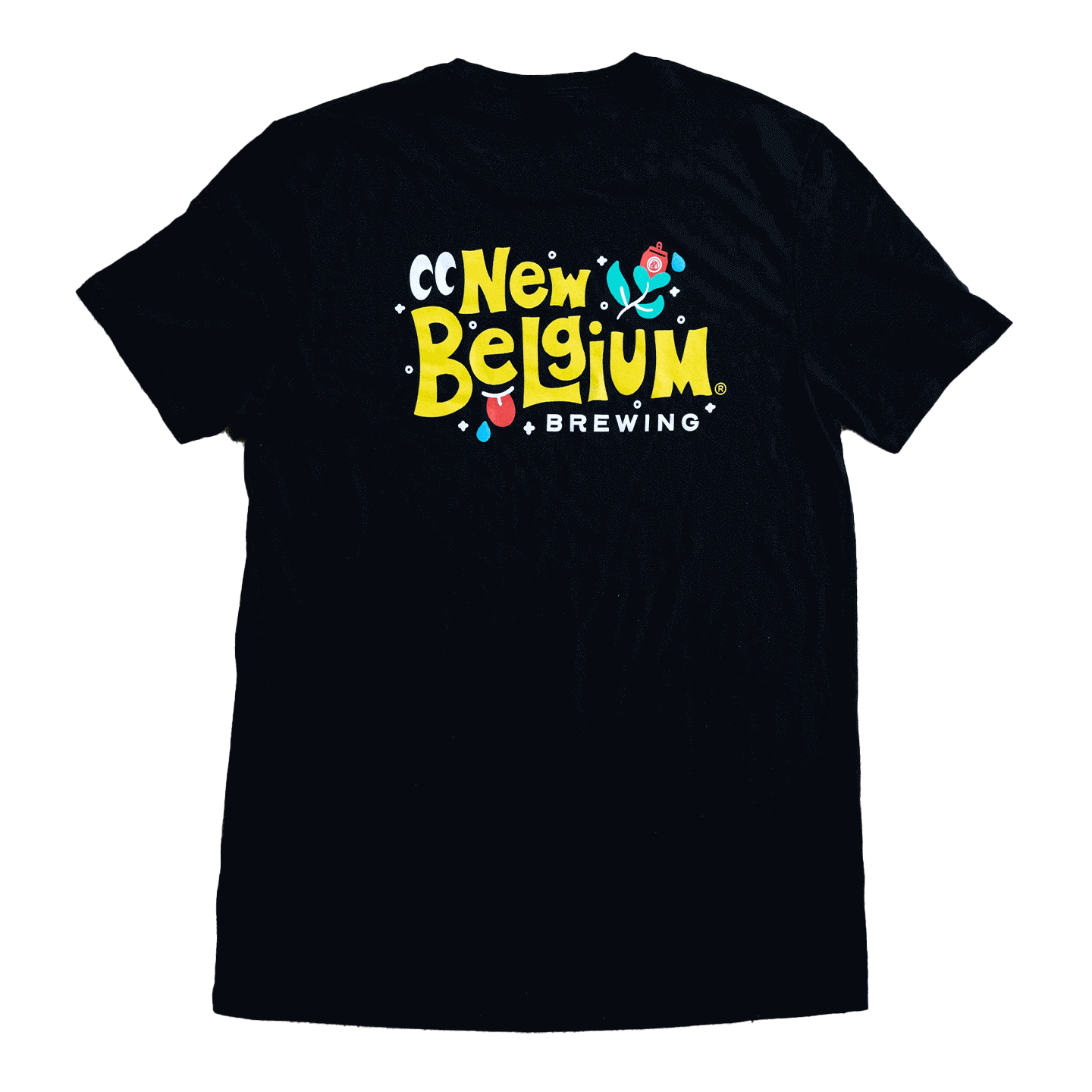 New Belgium Can Flower Black T Shirt New Belgium Brewing