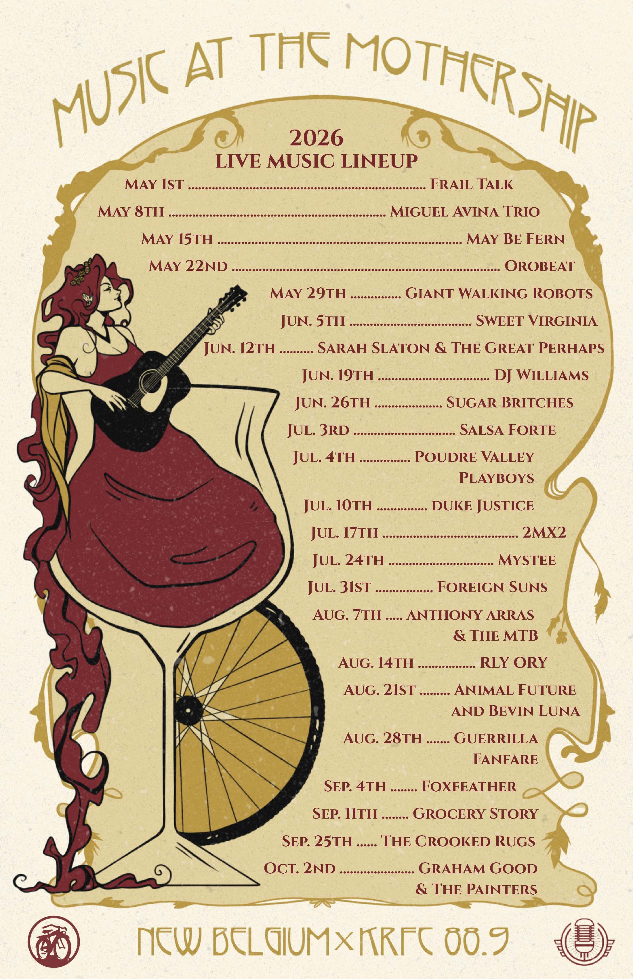 2026 Fort Collins Brewery Music Lineup